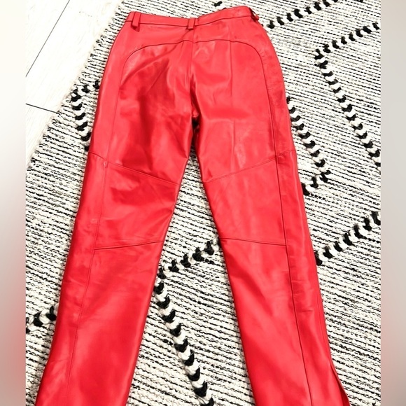 🔥VTG,Leather Fads,MSRP$342),Supple Lambskin Leather,RED,Adjustable ANKLES,Size 0 - Picture 13 of 15